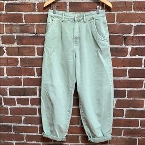 Zara Sage coloured balloon leg baggy jeans 4